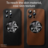 SULADA Microfiber Leather MagSafe Magnetic Phone Case, For iPhone 15, For iPhone 14 Plus, For iPhone 14